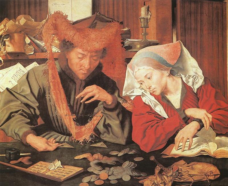 REYMERSWALE, Marinus van Money-Changer and his Wife Germany oil painting art